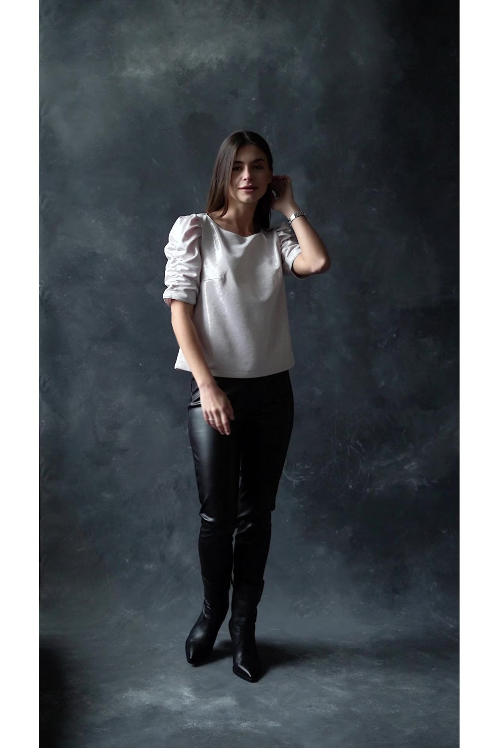 Блуза 6345 Пудра