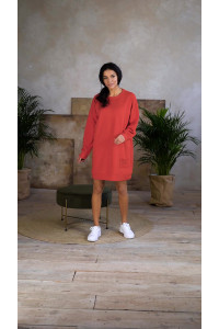 Платье 6017 Оранжевый