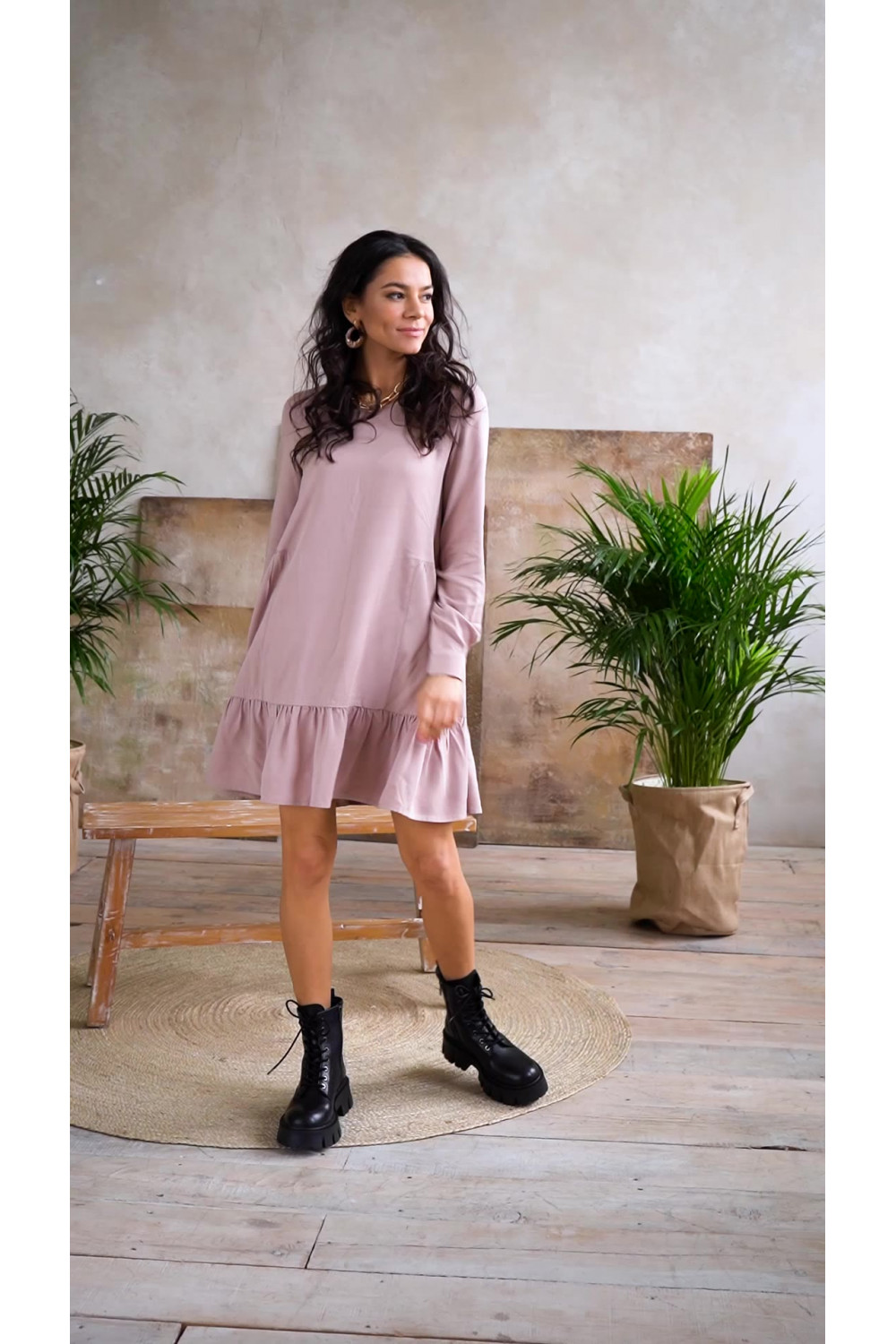 Платье 6011 Светло-бежевый