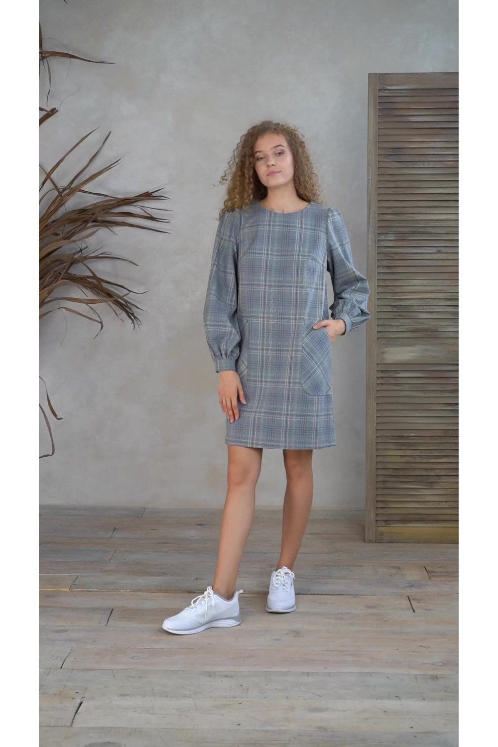 Платье 5971 Серо-голубой