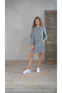 Платье 5971 Серо-розовый