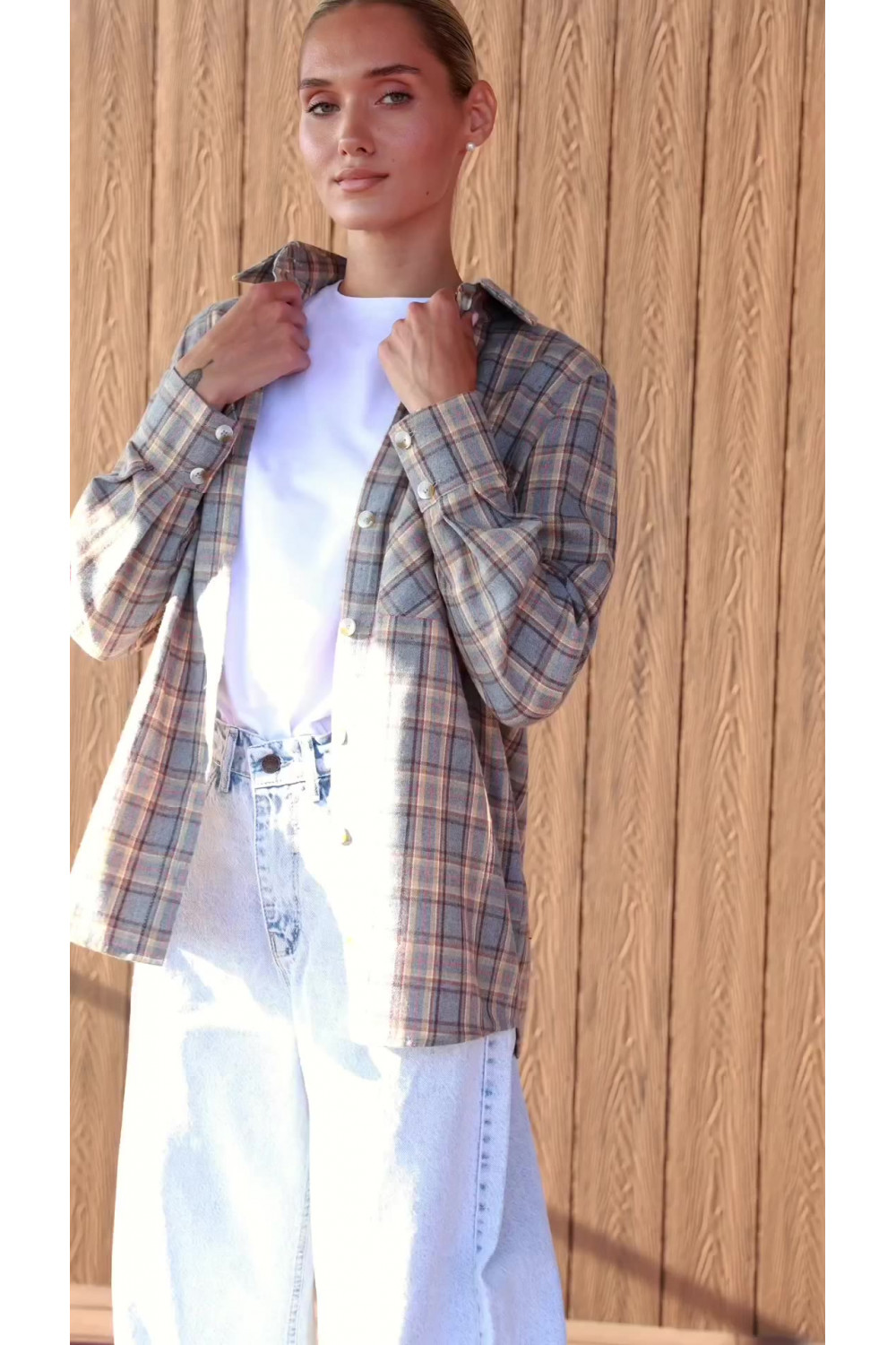 Рубашка 6712 Серый