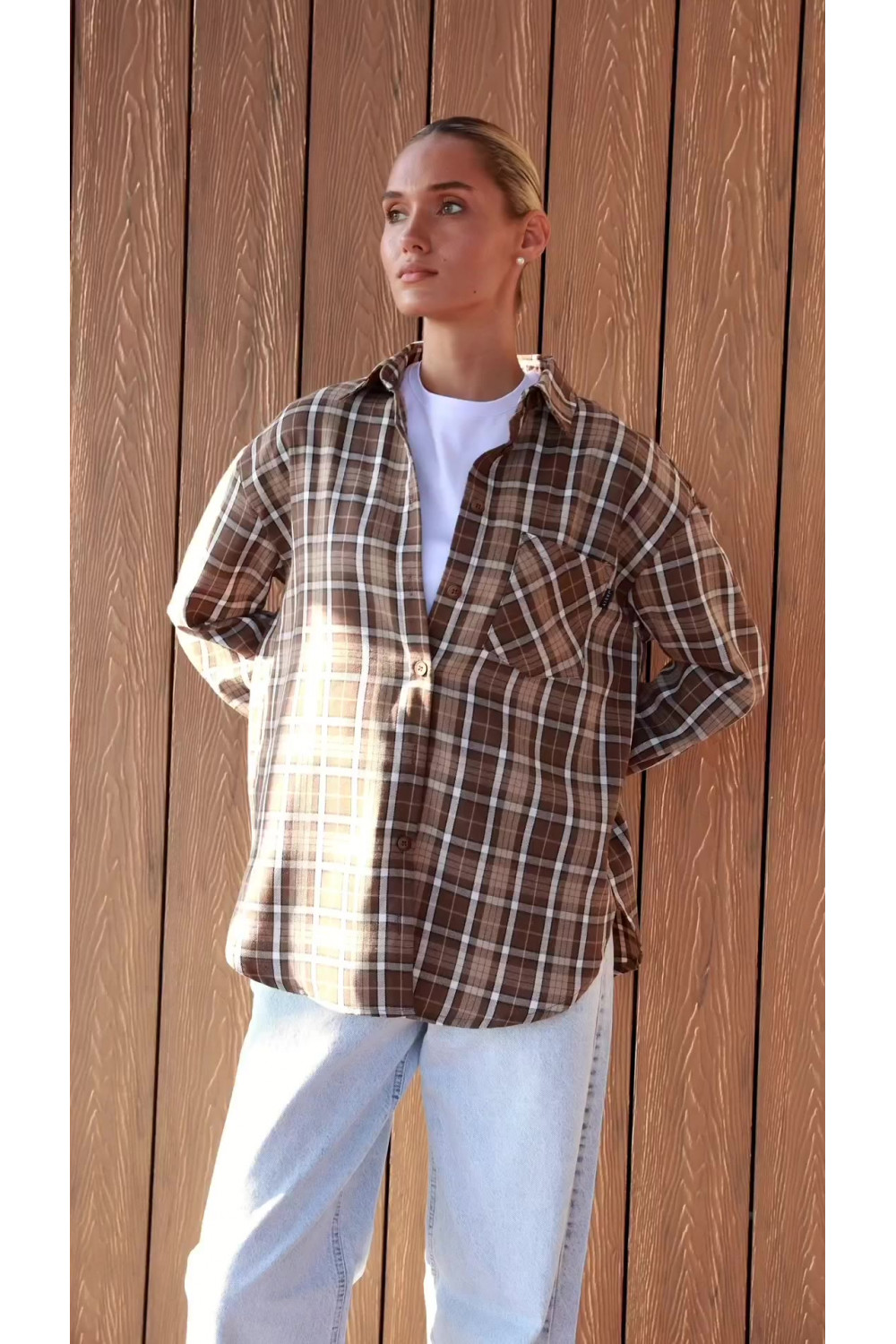 Рубашка 6713 Коричневый