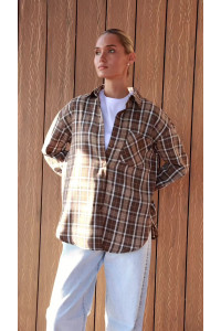 Рубашка 6713 Коричневый