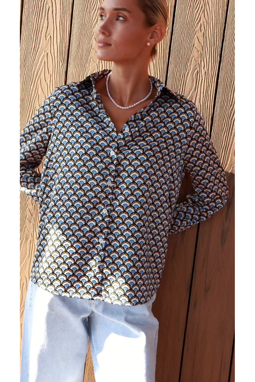 Рубашка 6721 Синий