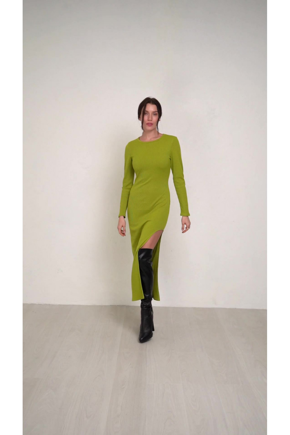 Платье 6402 Оливковый