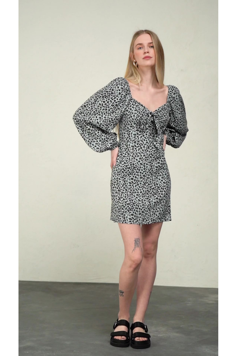 Платье 6424 Серо-голубой