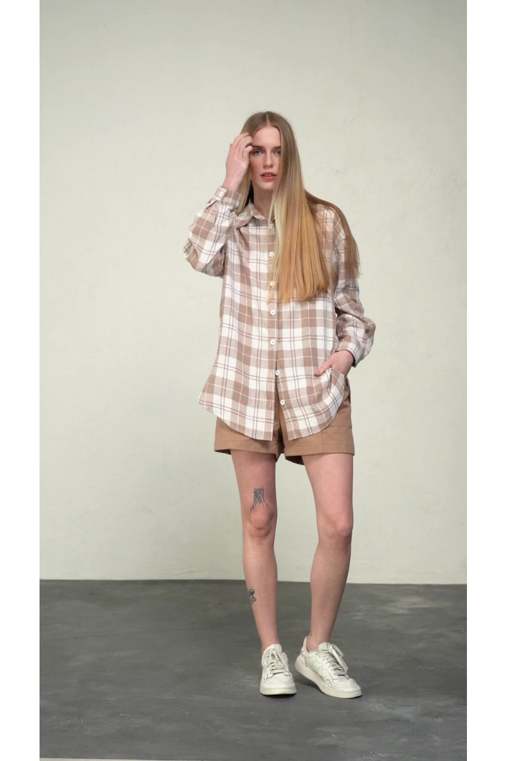 Рубашка 6440 Бежевый