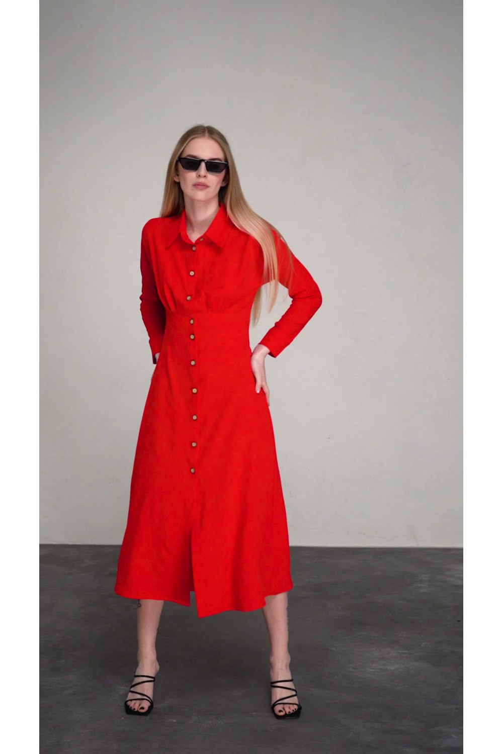 Платье 6418 Оранжевый