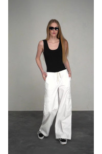 Брюки-карго 6460 Молочный