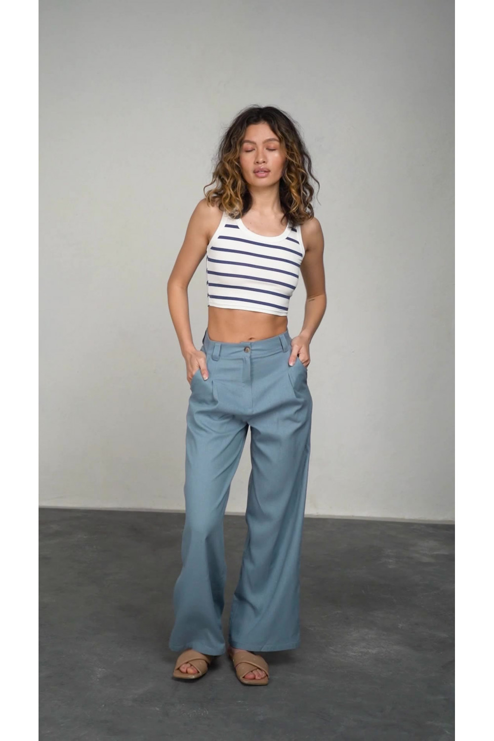 Брюки 6034 Серо-голубой