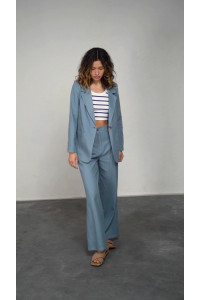 Пиджак 6035 Серо-голубой