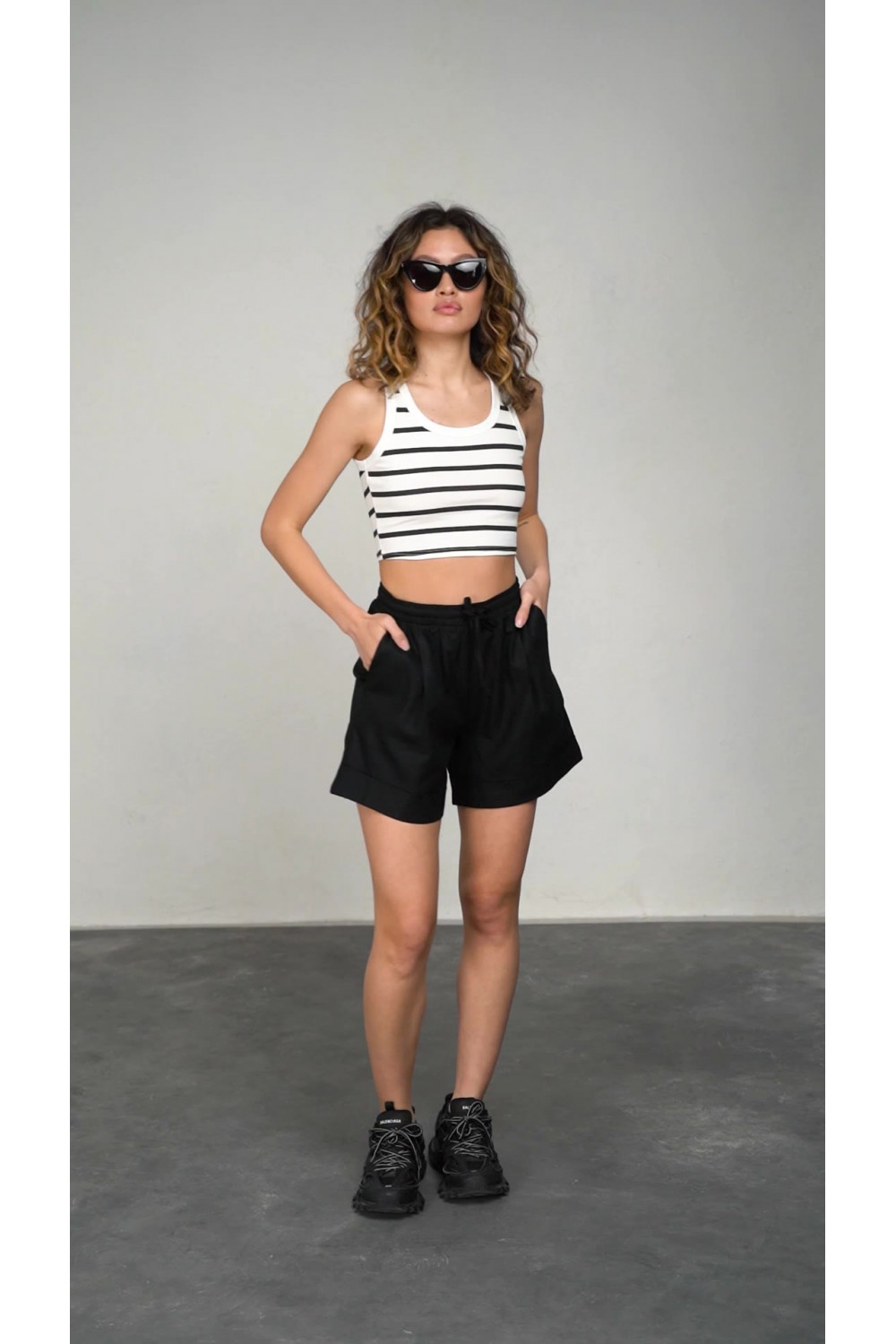 Кроп топ 6456 Черный