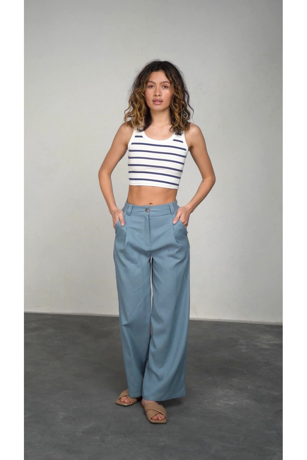 Кроп топ 6456 Деним