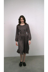 Платье 6513 Черный-красный