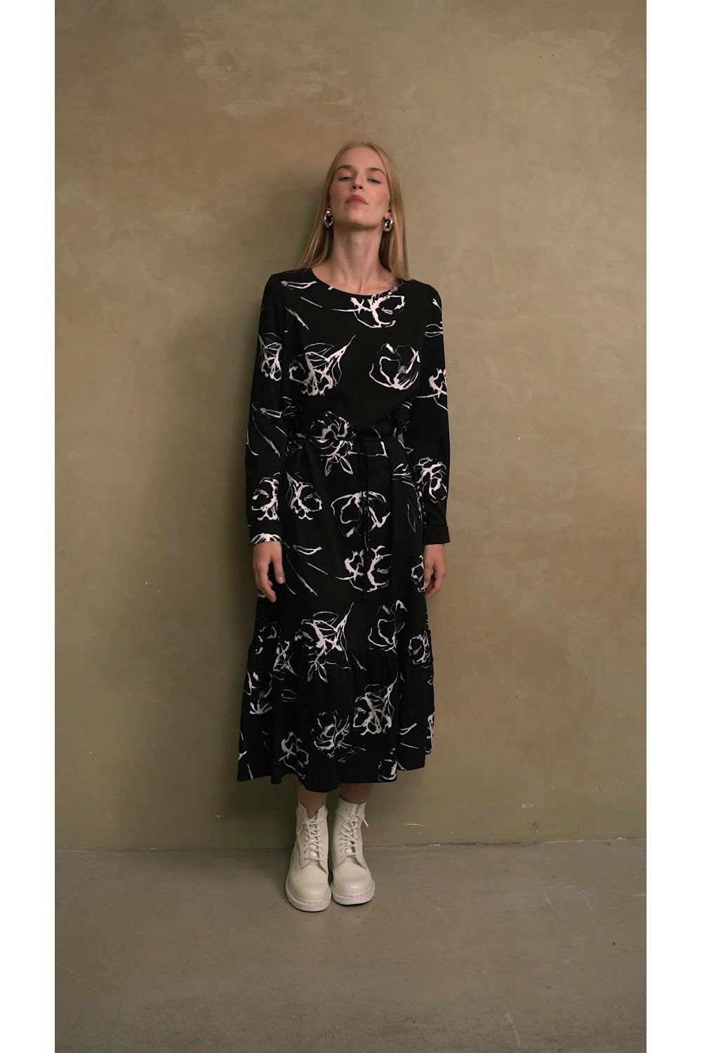 Платье 6526 Черный-белый