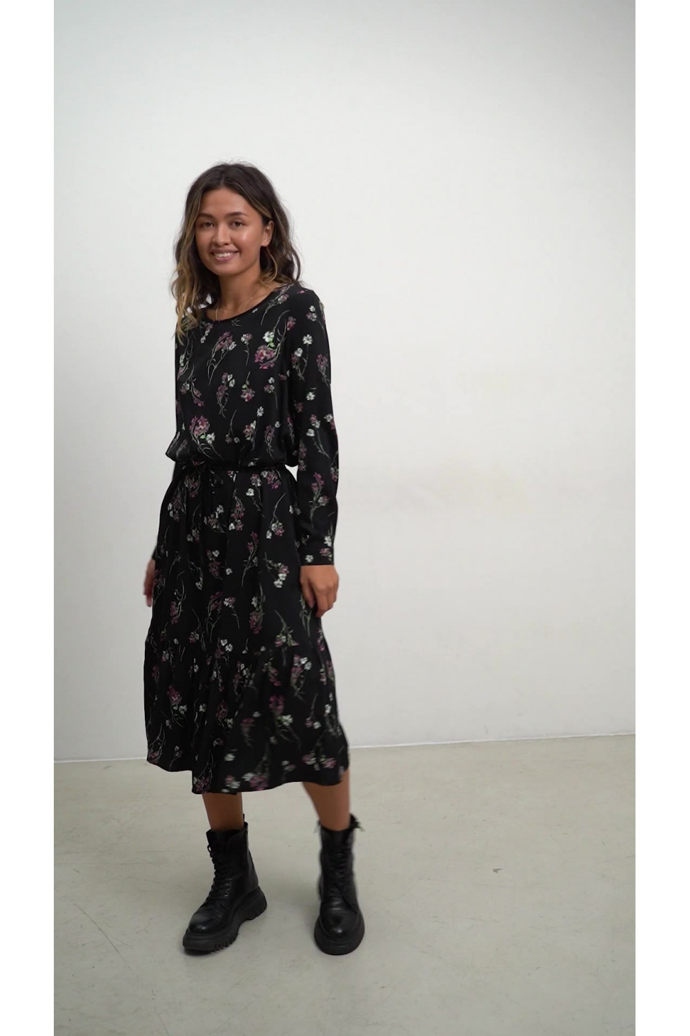 Платье 6526 Черный-лиловый