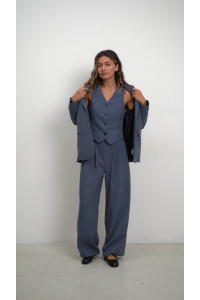 Жилет 6546 Серо-голубой