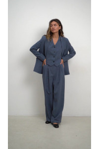 Пиджак 6563 Серо-голубой