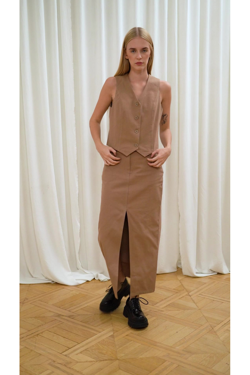 Юбка 6503 Бежевый