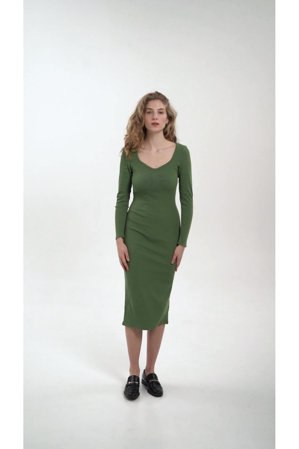 Платье 6601 Оливковый