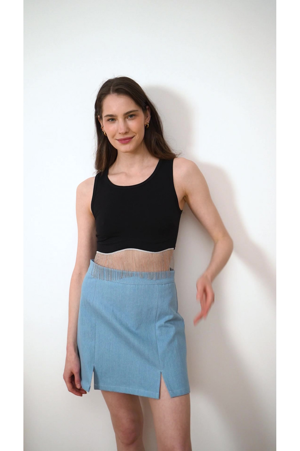 Юбка 6613 Голубой