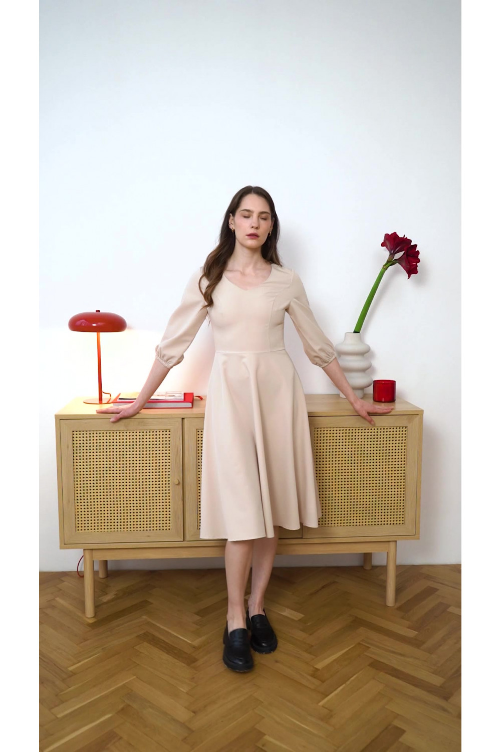 Платье 6636 Бежевый