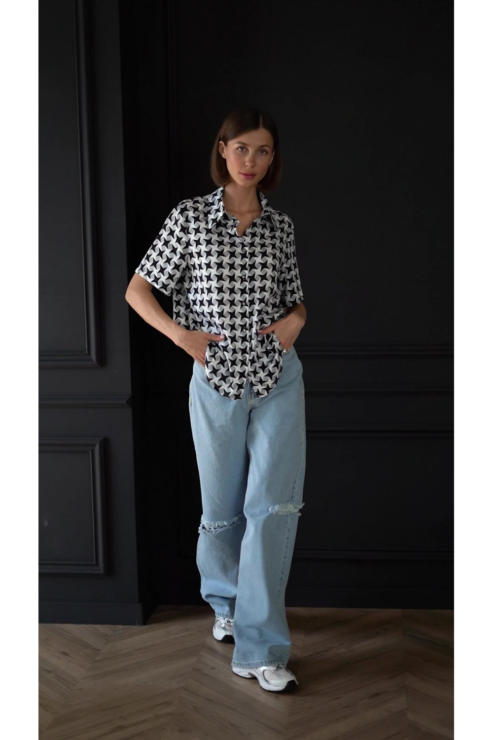 Рубашка 6683 Серый