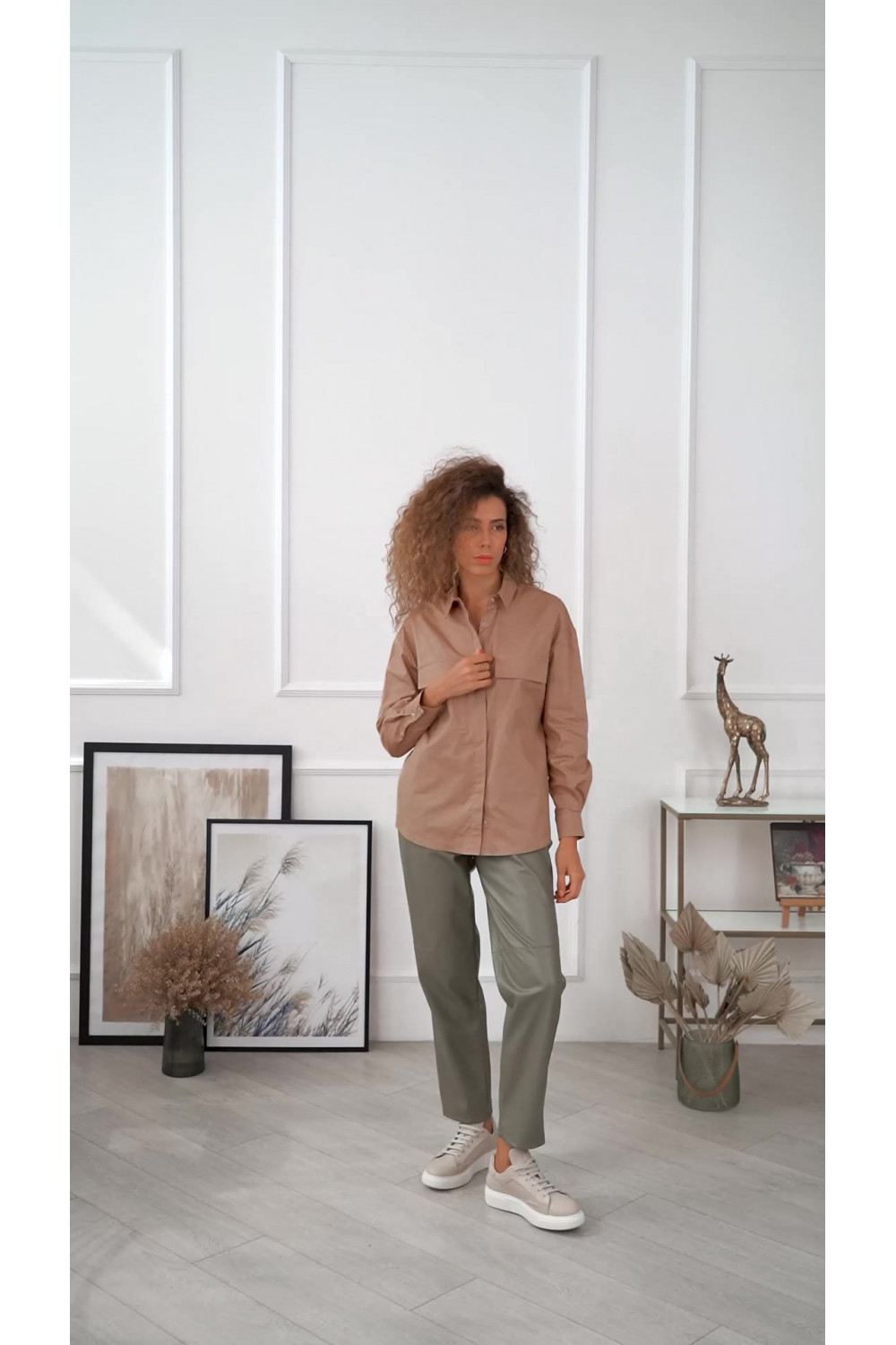 Блуза 6102 Бежевый