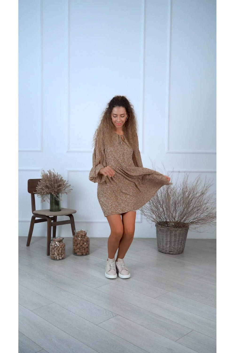 Платье 6122 Бежевый