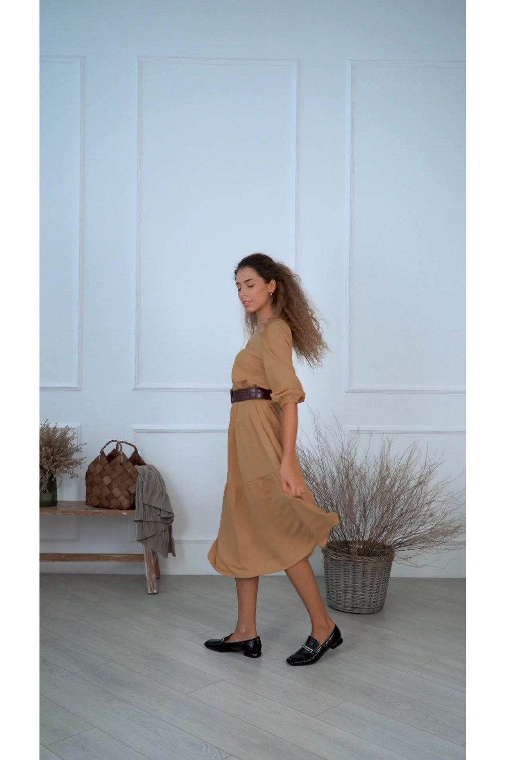 Платье 6129 Горчица